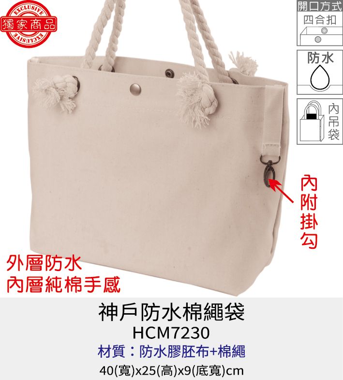 購物袋 防水 防潑水購物袋 [Bag688] 神戶防水棉袋